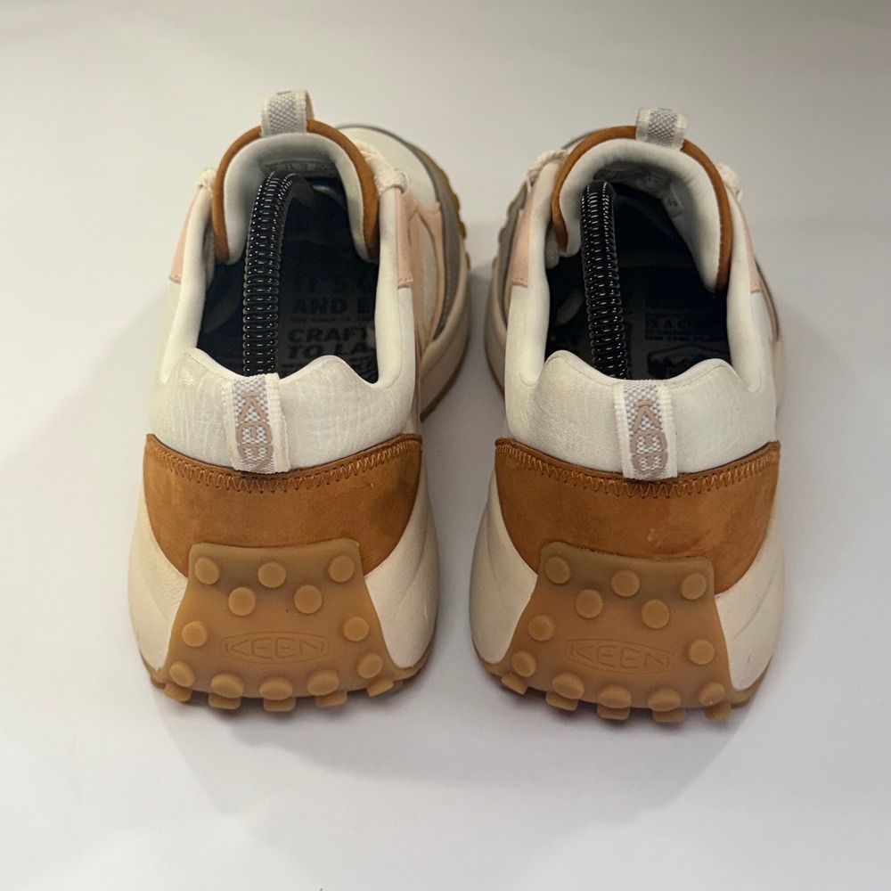 Keen K586 Trail Sneaker Womens 9.5 Pink Cream Brown Leather Walking Shoes - Picture 10 of 11